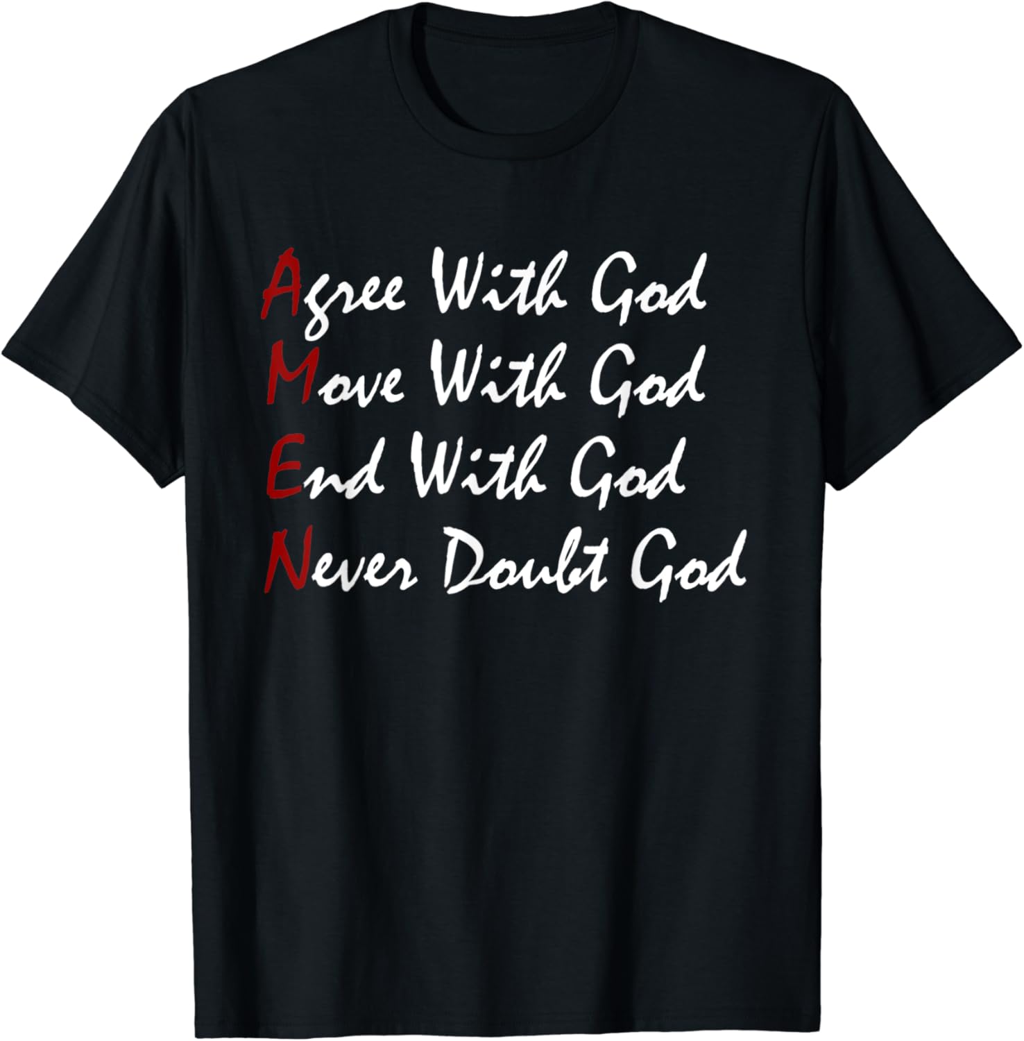 Positive And Encouraging Christian Clothing AMEN Meaning T